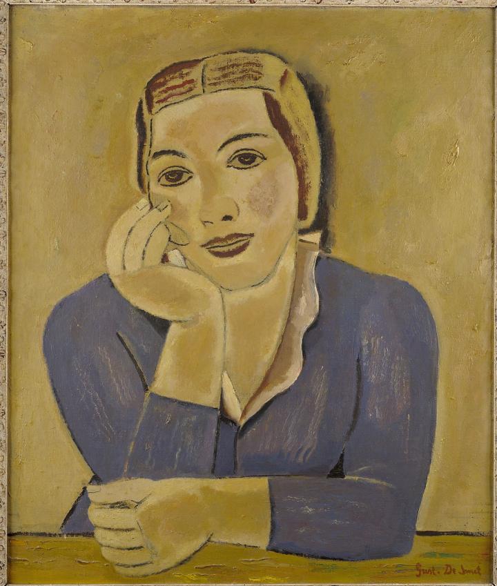 Vrouw in het blauw